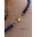 Denim and Gold Swarovski Necklace set